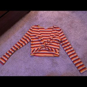 Charlotte Russe Colorful Longsleeve